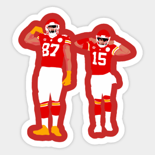 Patrick mahomes and Travis kelce Sticker